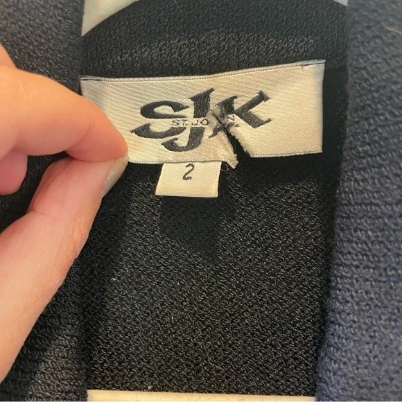 St. John knit blazer black size 2 - Picture 2 of 4